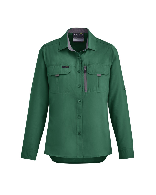 Womens Outdoor Long Sleeve Shirt Green