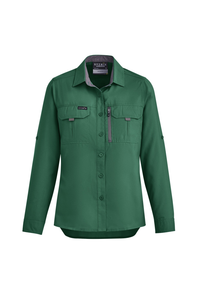 Womens Outdoor Long Sleeve Shirt Green