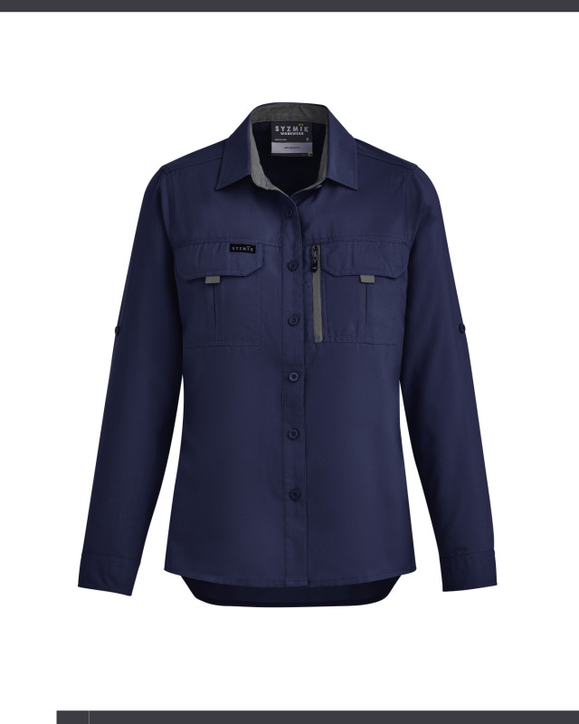 Womens Outdoor Long Sleeve Shirt Navy