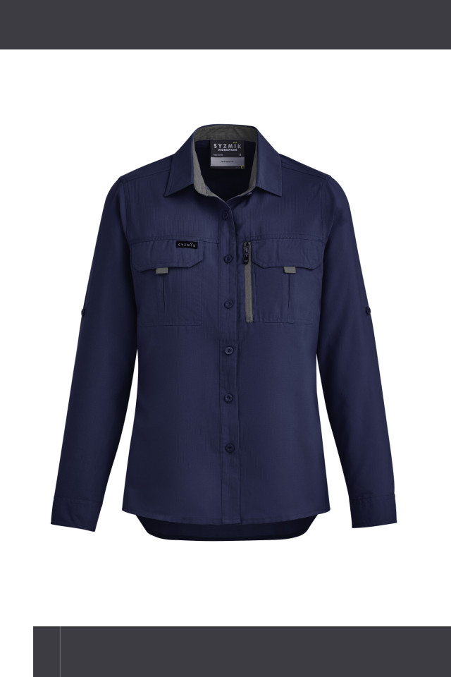 Womens Outdoor Long Sleeve Shirt Navy