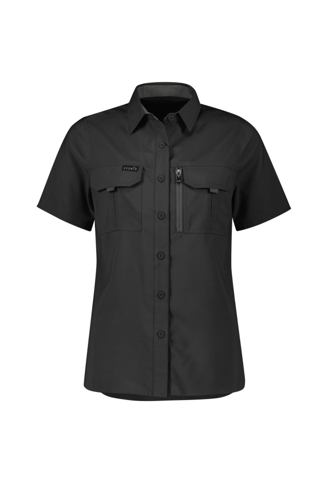 Womens Outdoor Short Sleeve Shirt Black