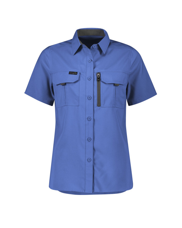 Womens Outdoor Short Sleeve Shirt Blue