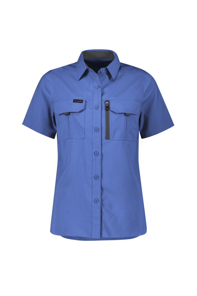 Womens Outdoor Short Sleeve Shirt Blue