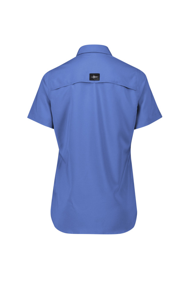 Womens Outdoor Short Sleeve Shirt Blue - Image 4