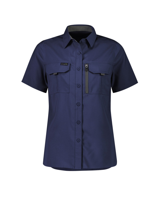 Womens Outdoor Short Sleeve Shirt Navy