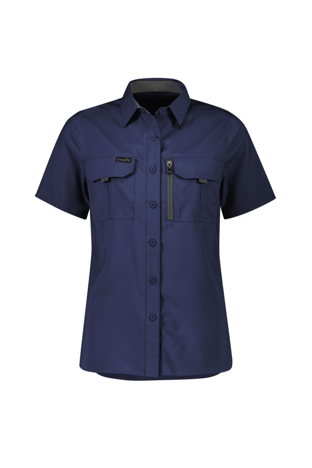Womens Outdoor Short Sleeve Shirt Navy