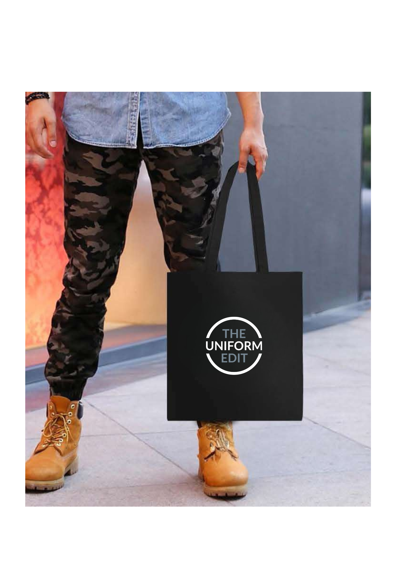 Womens Manly Coloured Tote Bag with Bottom Gusset Red - Image 2