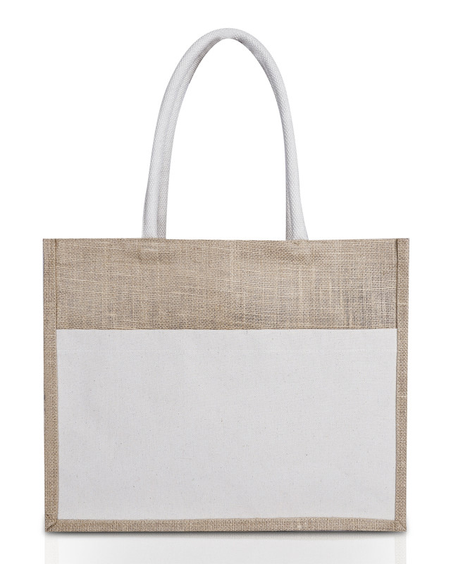 Womens Metro Jute/Canvas Bag Natural