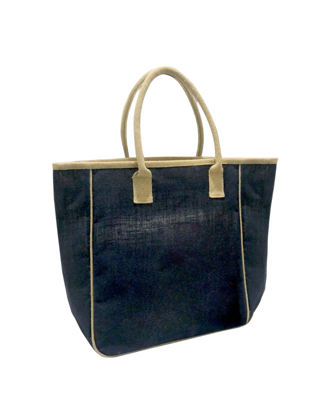 Womens Carlton Jute Bag Blue With Natural Trims