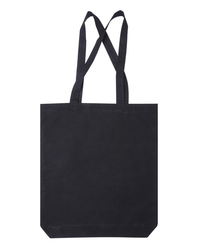 Womens Manly Coloured Tote Bag with Bottom Gusset Black