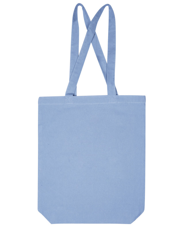 Womens Manly Coloured Tote Bag with Bottom Gusset Pale Blue