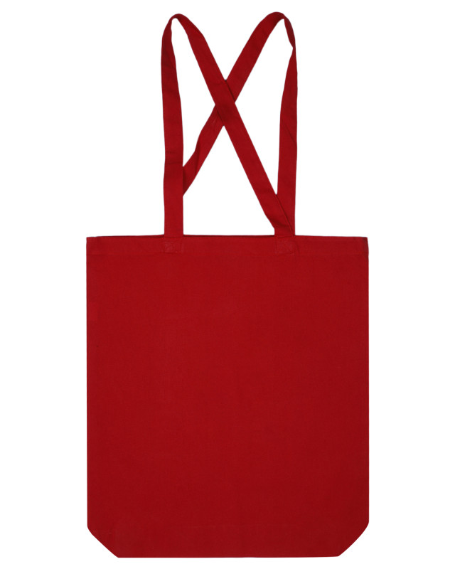 Womens Manly Coloured Tote Bag with Bottom Gusset Red