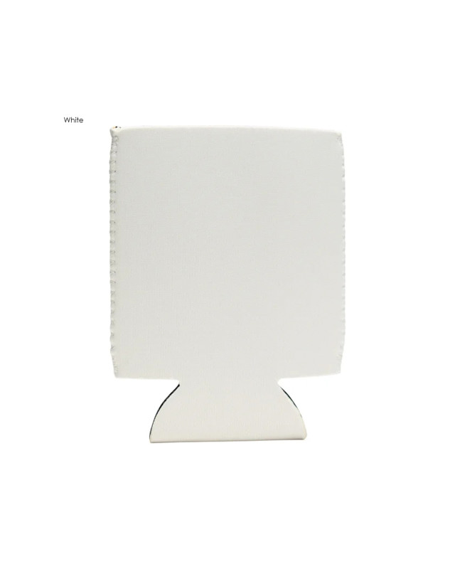 Premium Neoprene Stubby Cooler - White