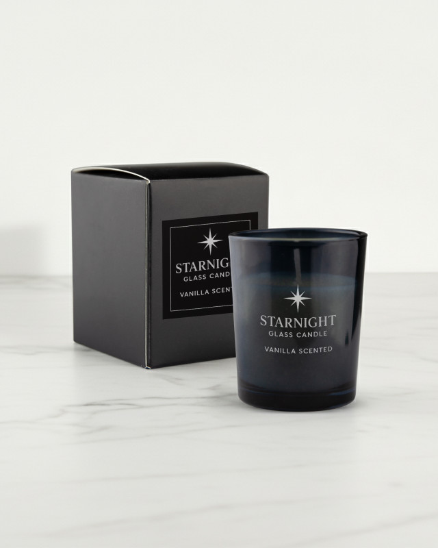 StarNight Glass Candle - Black