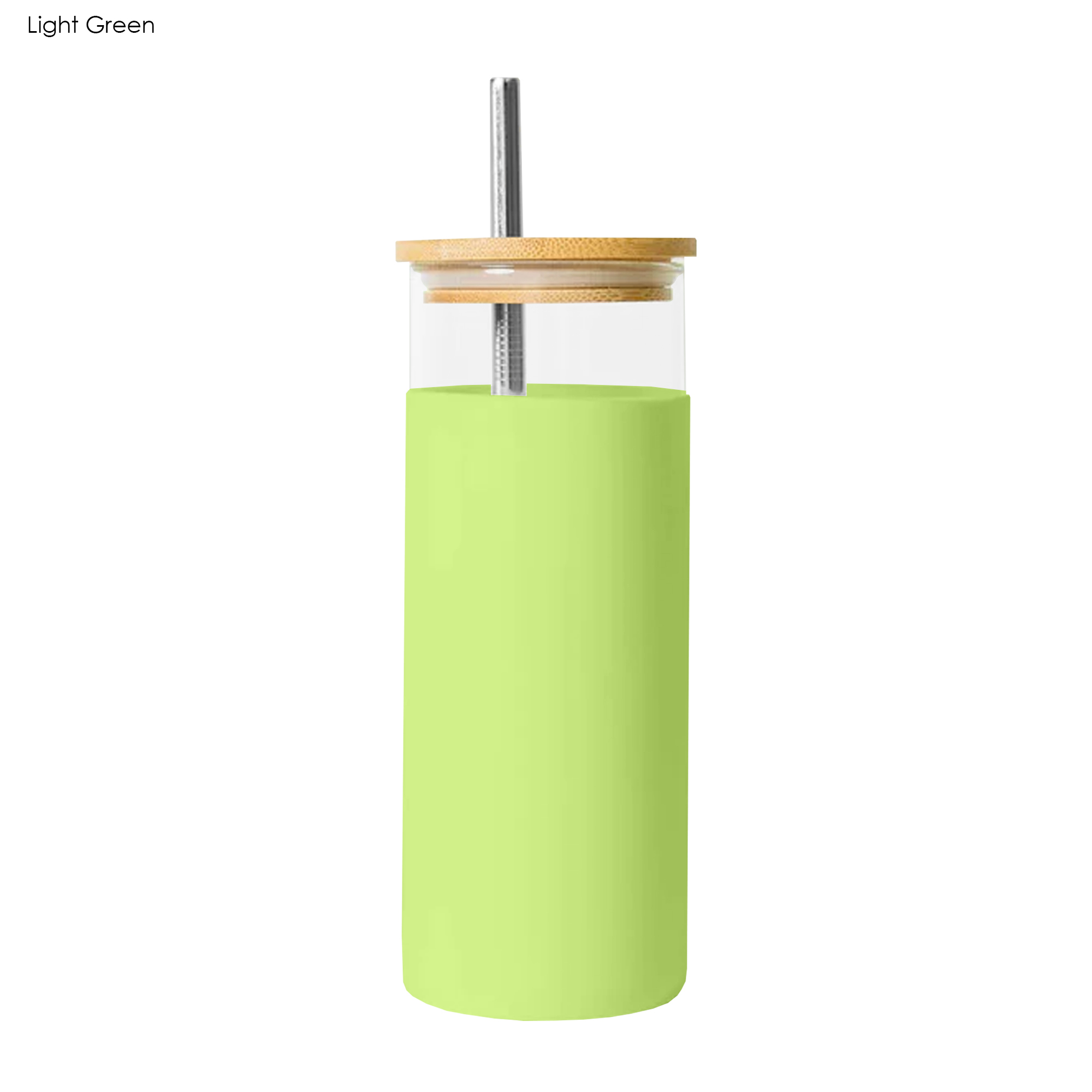 Vanisa Glass Drink Bottle with Sleeve - Light Green