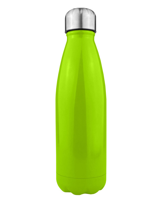 Komo Shiny Stainless Steel Drink Bottle Single Wall - Lime Green