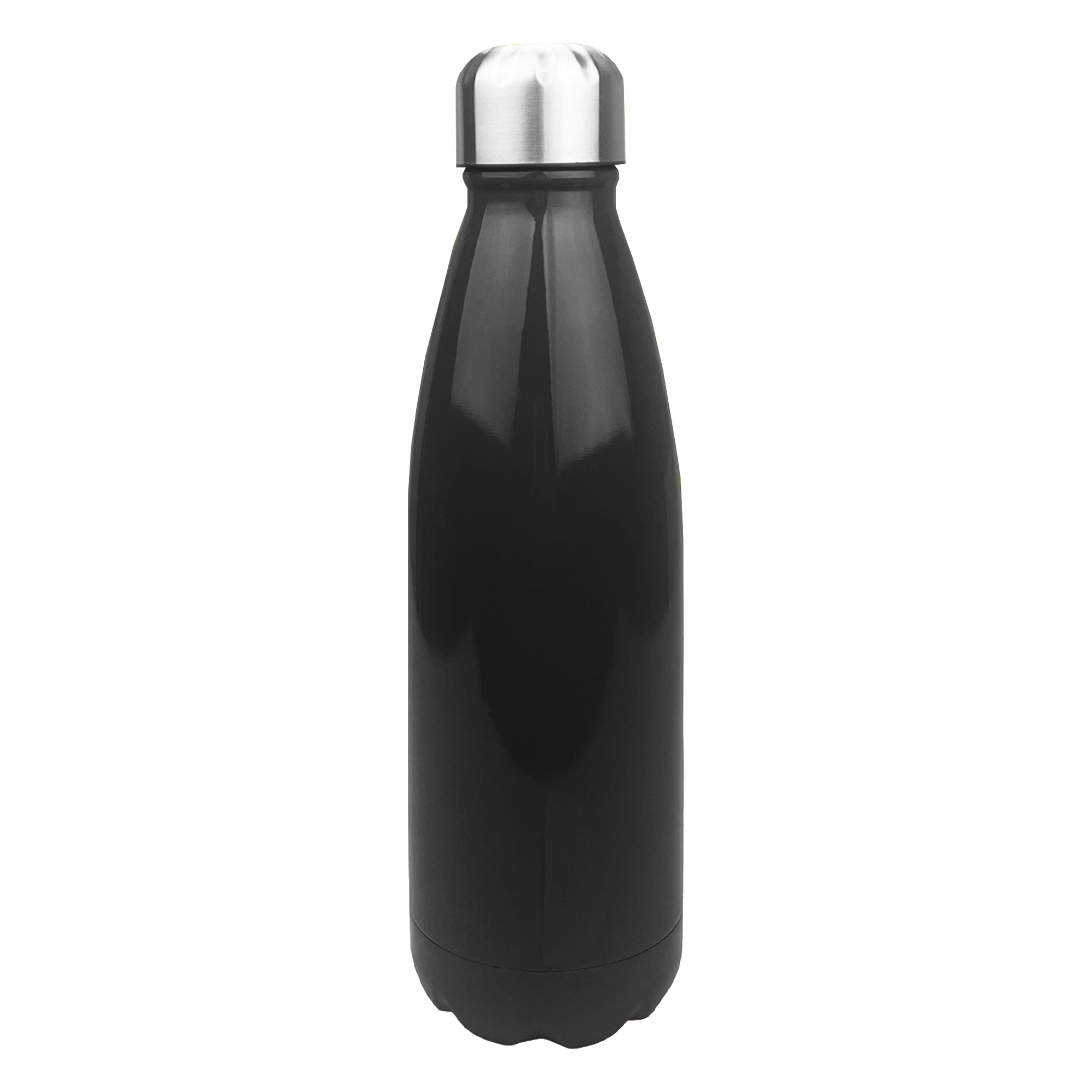 Komo Shiny Stainless Steel Drink Bottle Single Wall - Black