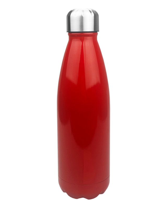 Komo Shiny Stainless Steel Drink Bottle Single Wall - Red