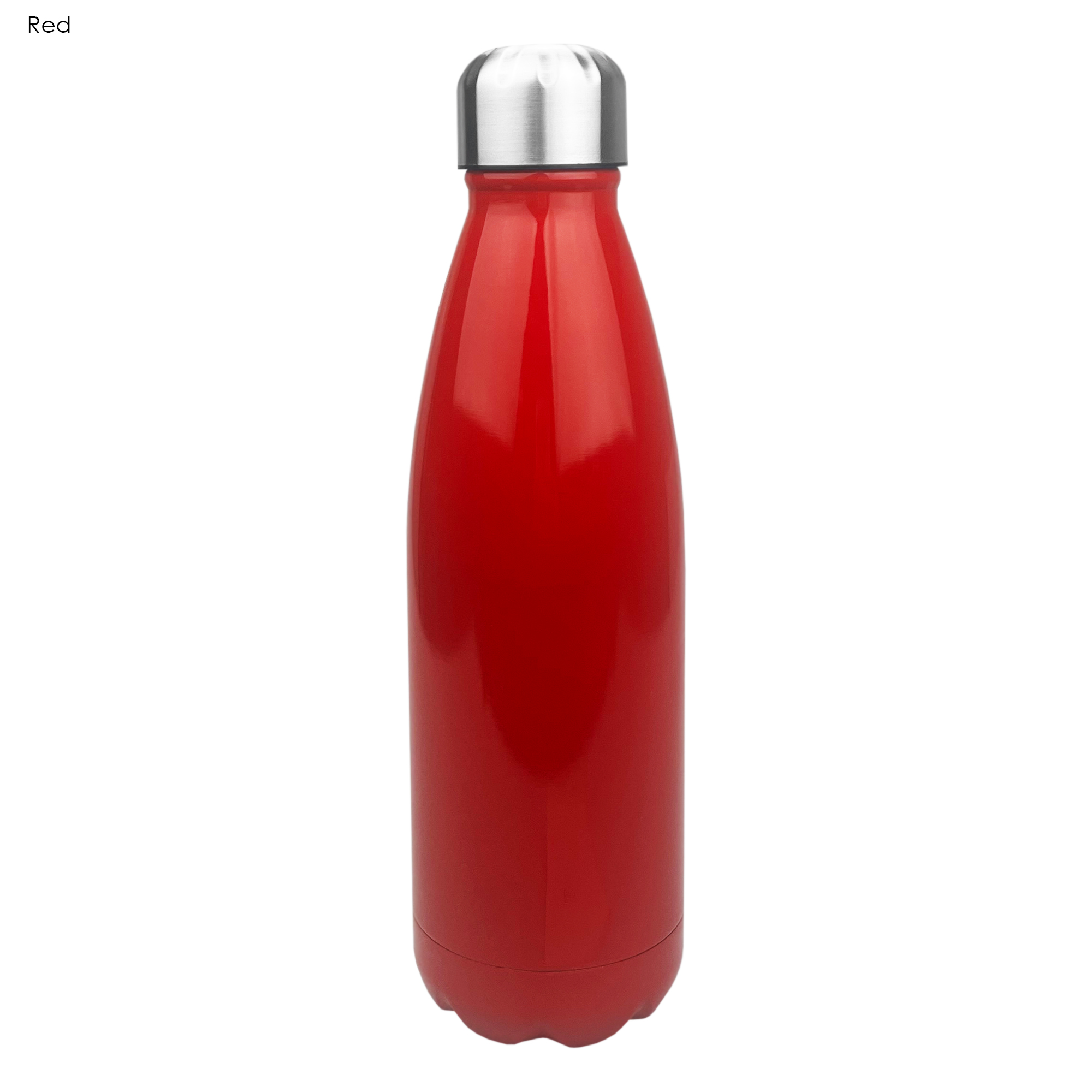 Komo Shiny Stainless Steel Drink Bottle Single Wall - Red