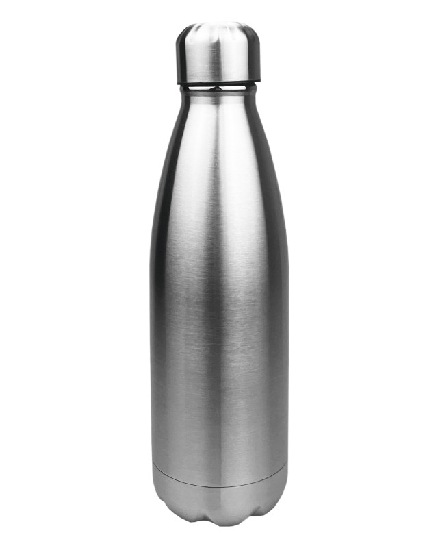 Komo Shiny Stainless Steel Drink Bottle Single Wall - Silver