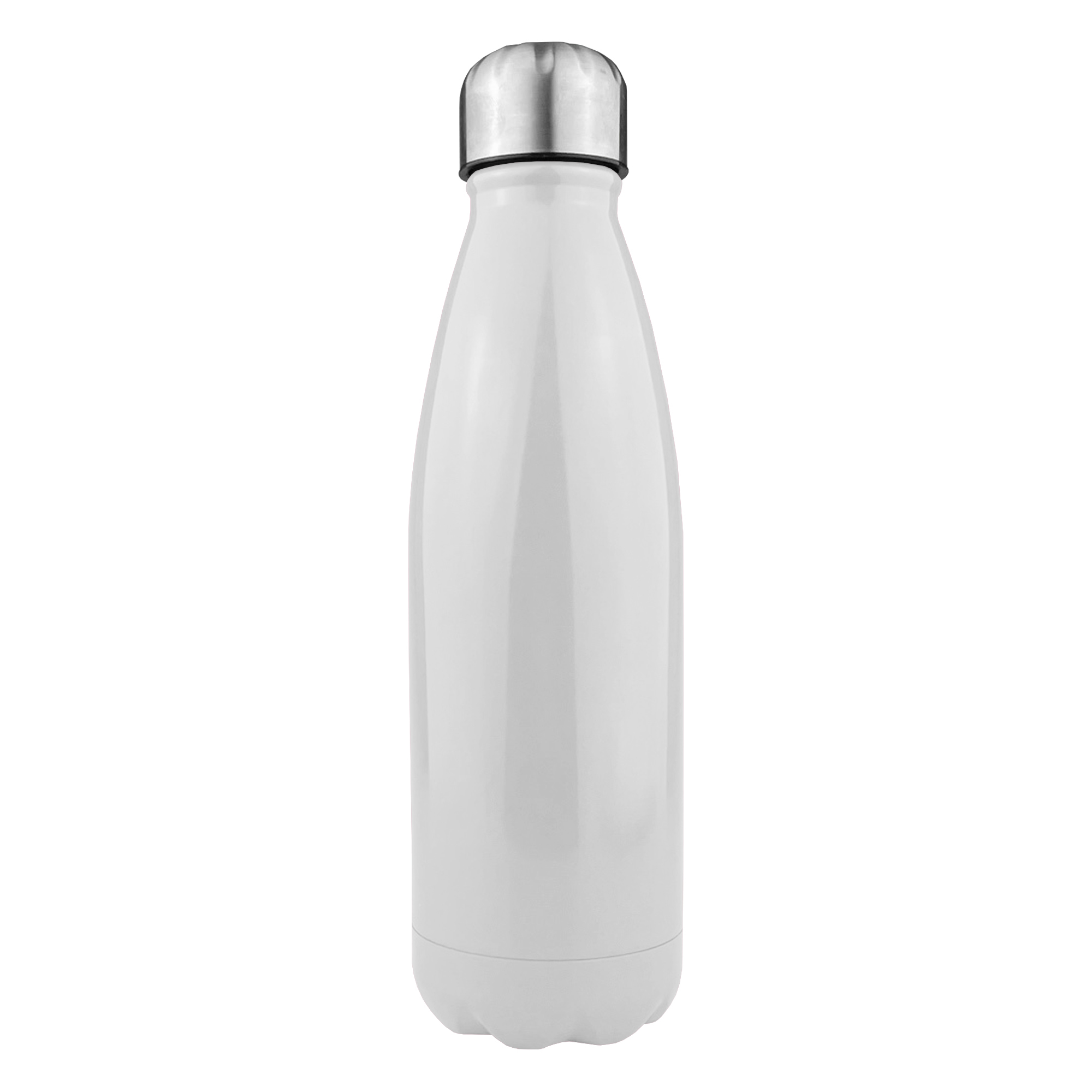 Komo Shiny Stainless Steel Drink Bottle Single Wall - White