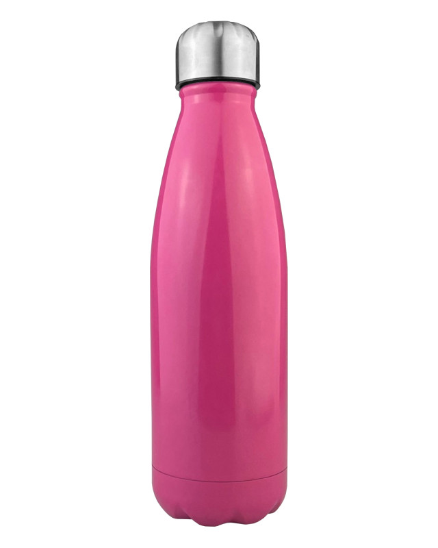 Komo Shiny Stainless Steel Drink Bottle Single Wall - Pink