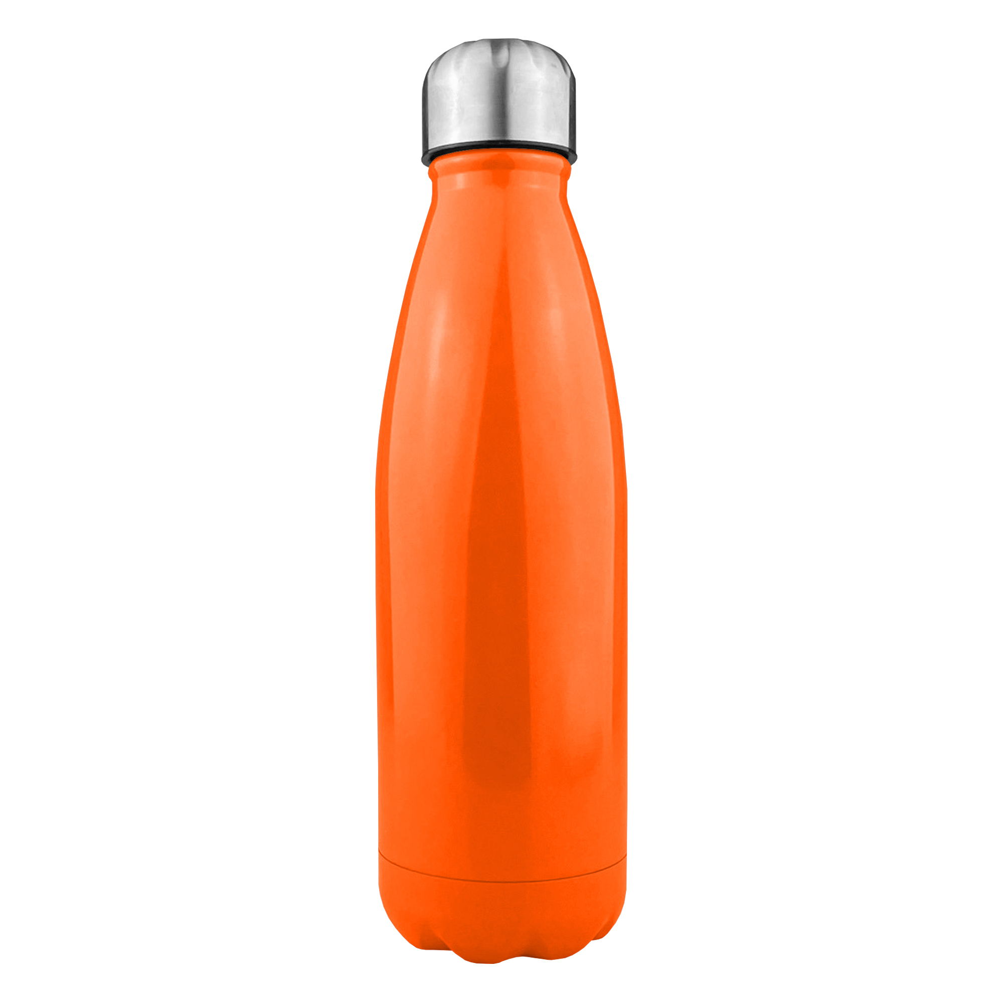 Komo Shiny Stainless Steel Drink Bottle Single Wall - Orange