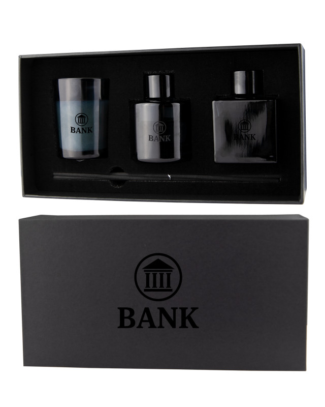 Aroma Diffuser and Candle Gift box - Black