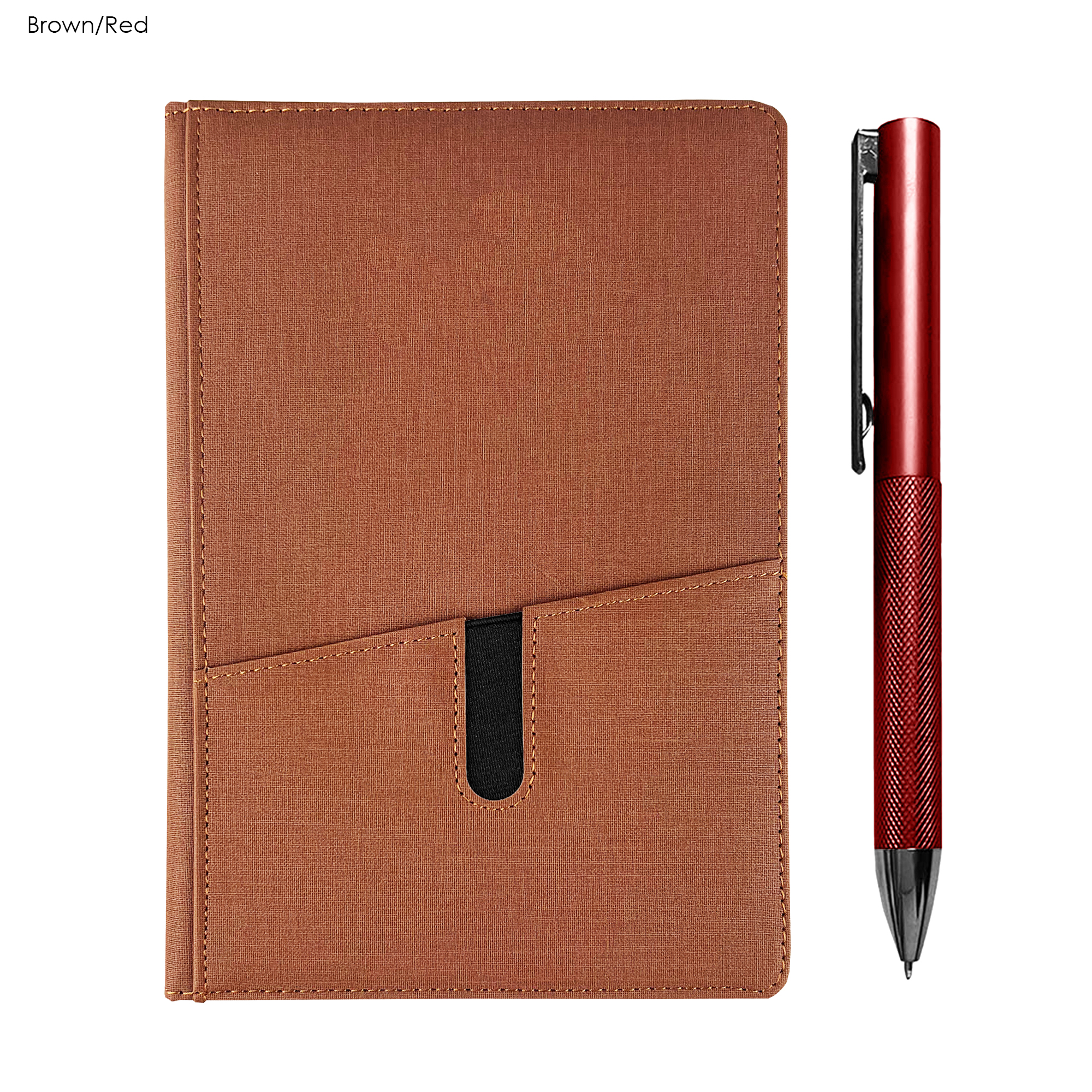 Isaly Notebook and Pen Gift Set - Burgundy Red