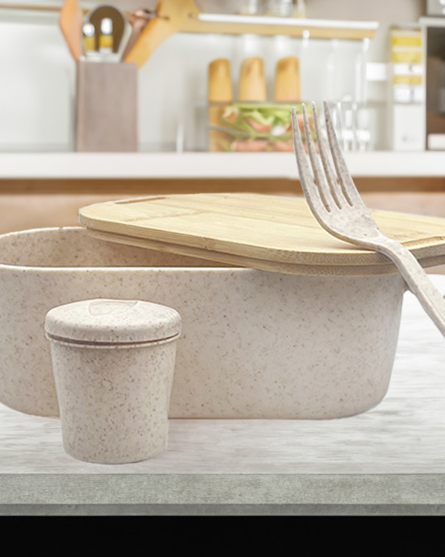 Handy Man Bamboo Lunch Box - Natural