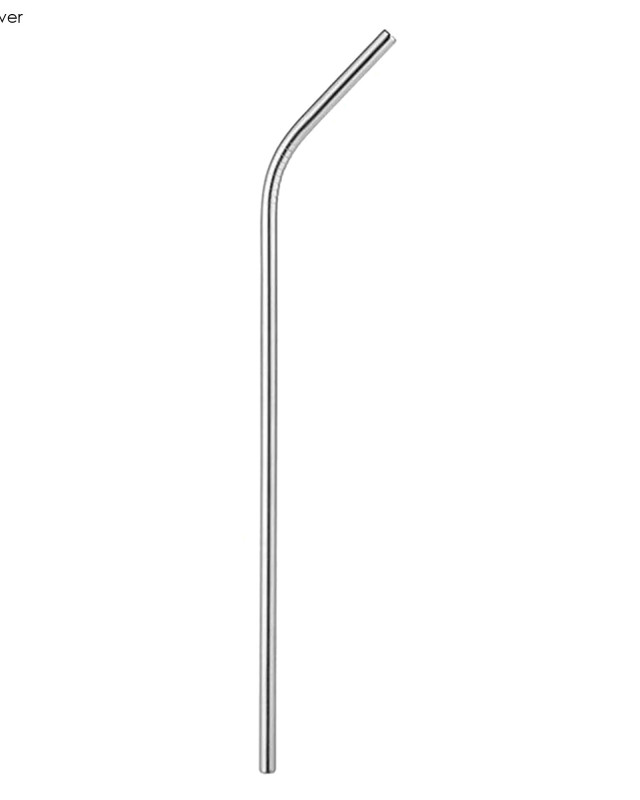 Stainless Steel Straw 6mm x 215mm - Silver