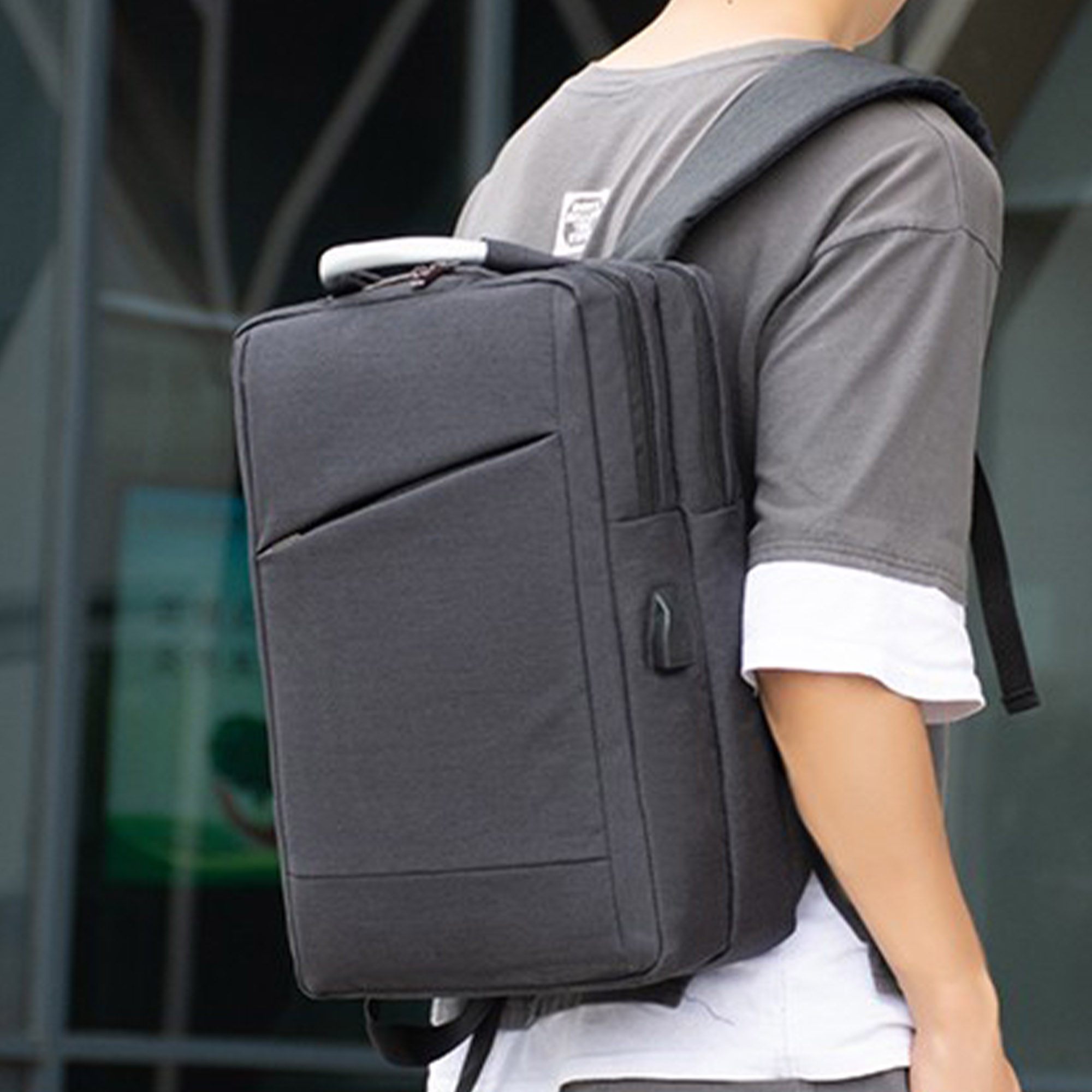 Tokiro Laptop Backpack - Grey - Image 2