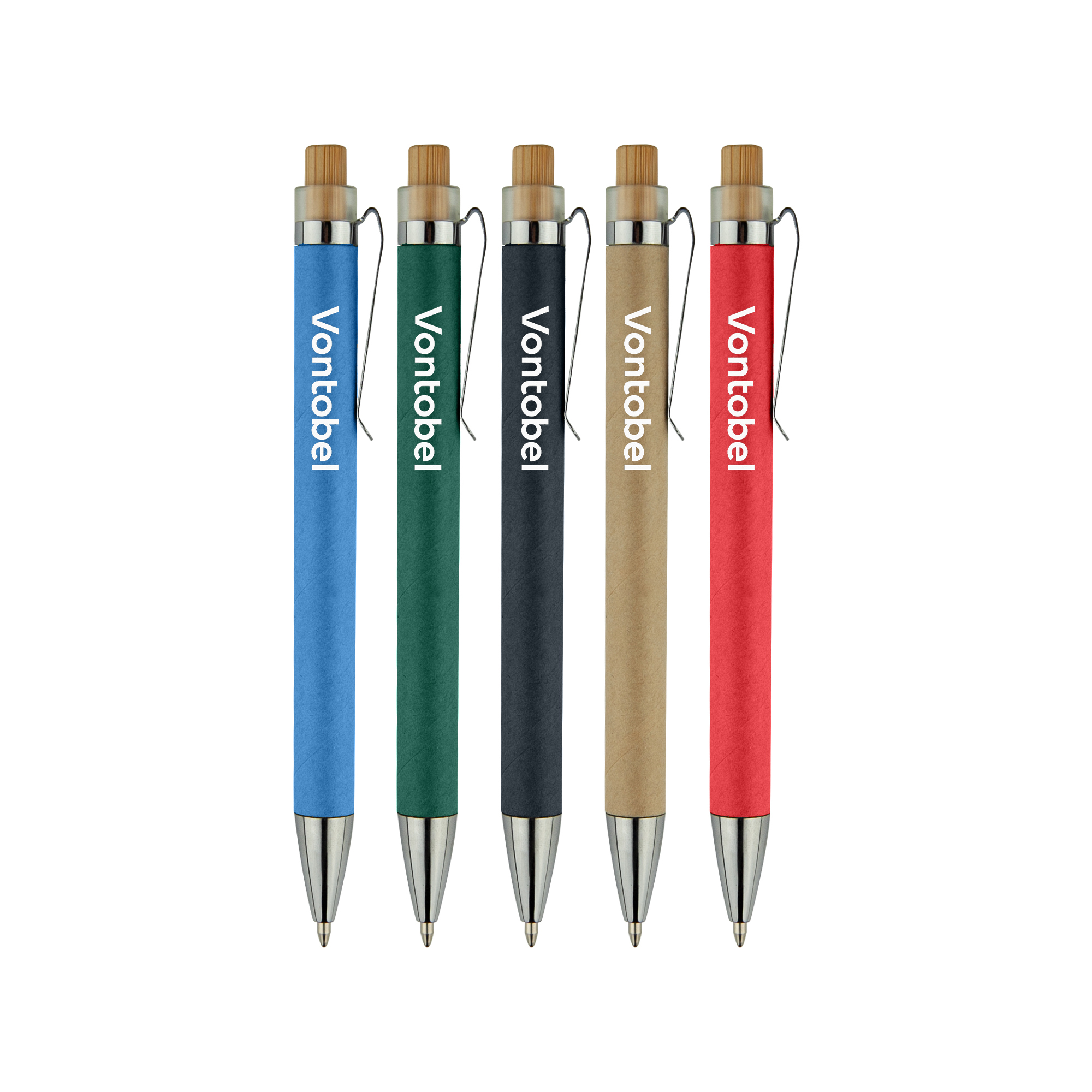 Lanka Recycled Cardboard Pen - Blue - Image 3