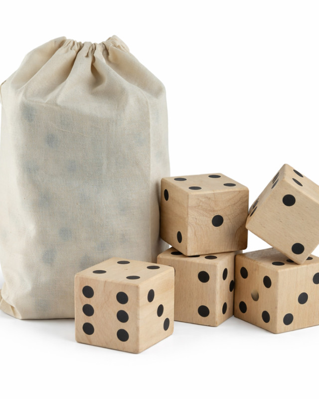 Wooden Yard Dice set