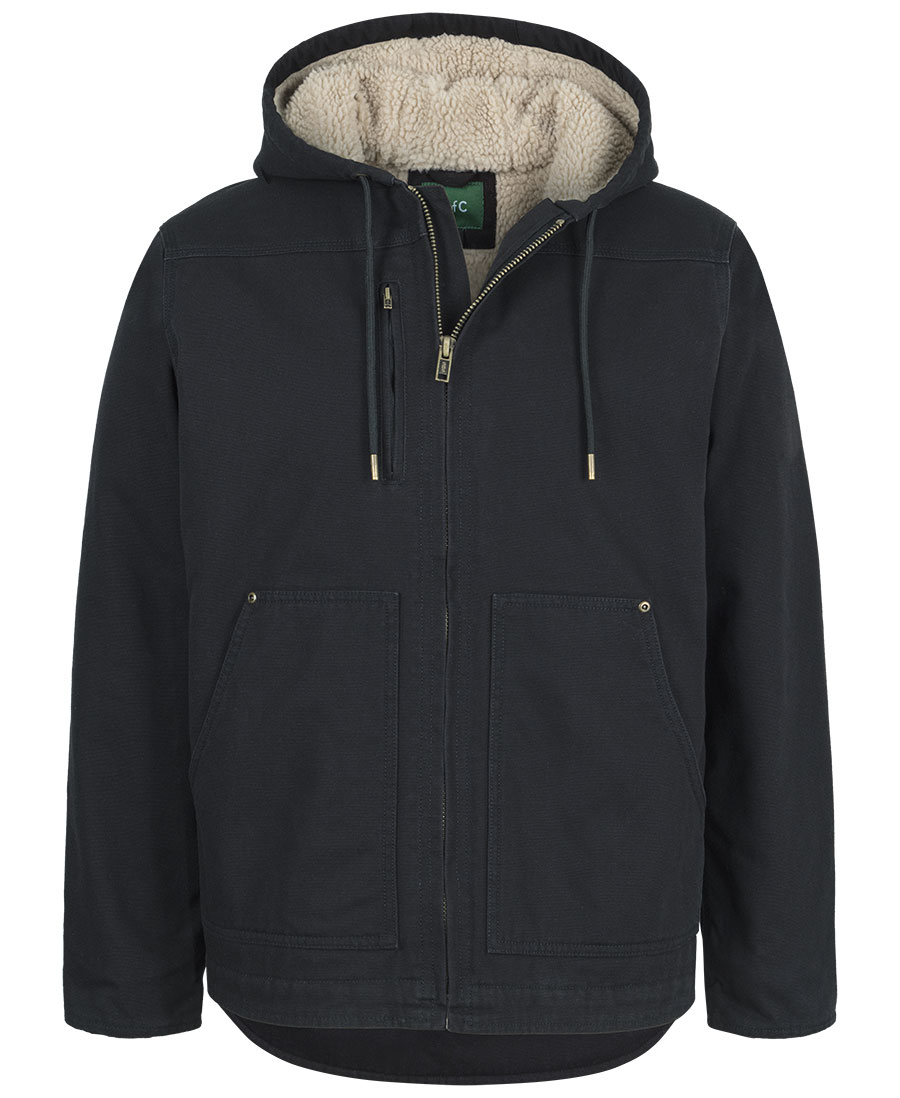 C of C Hooded Barn Jacket - Black