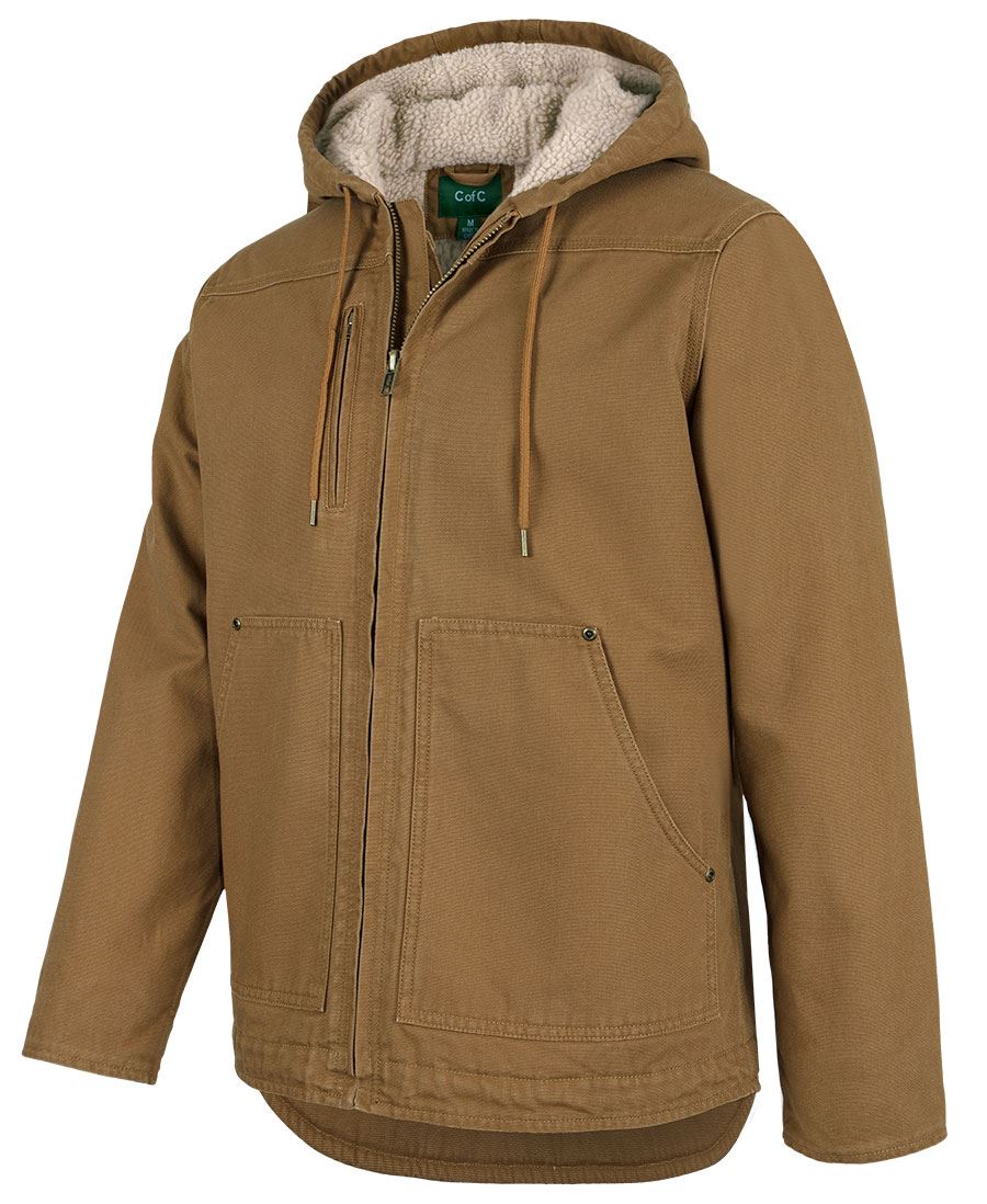 C of C Hooded Barn Jacket - Camel - Image 2