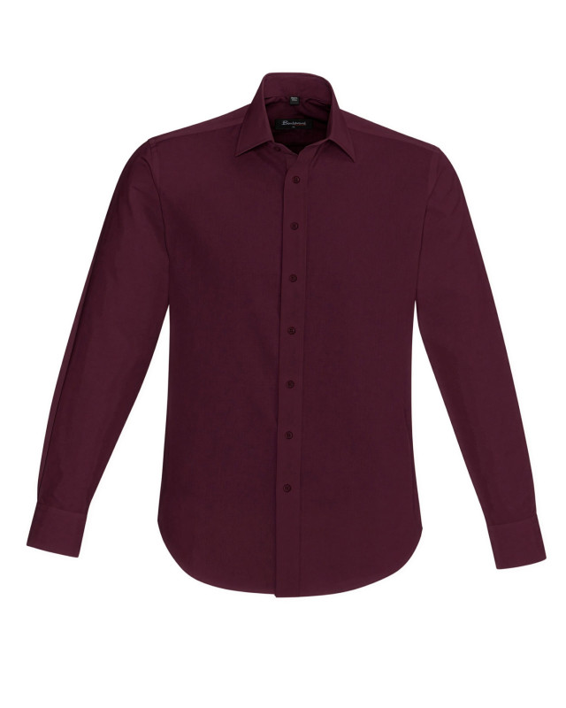 Mens Hudson Long Sleeve Shirt - Wine