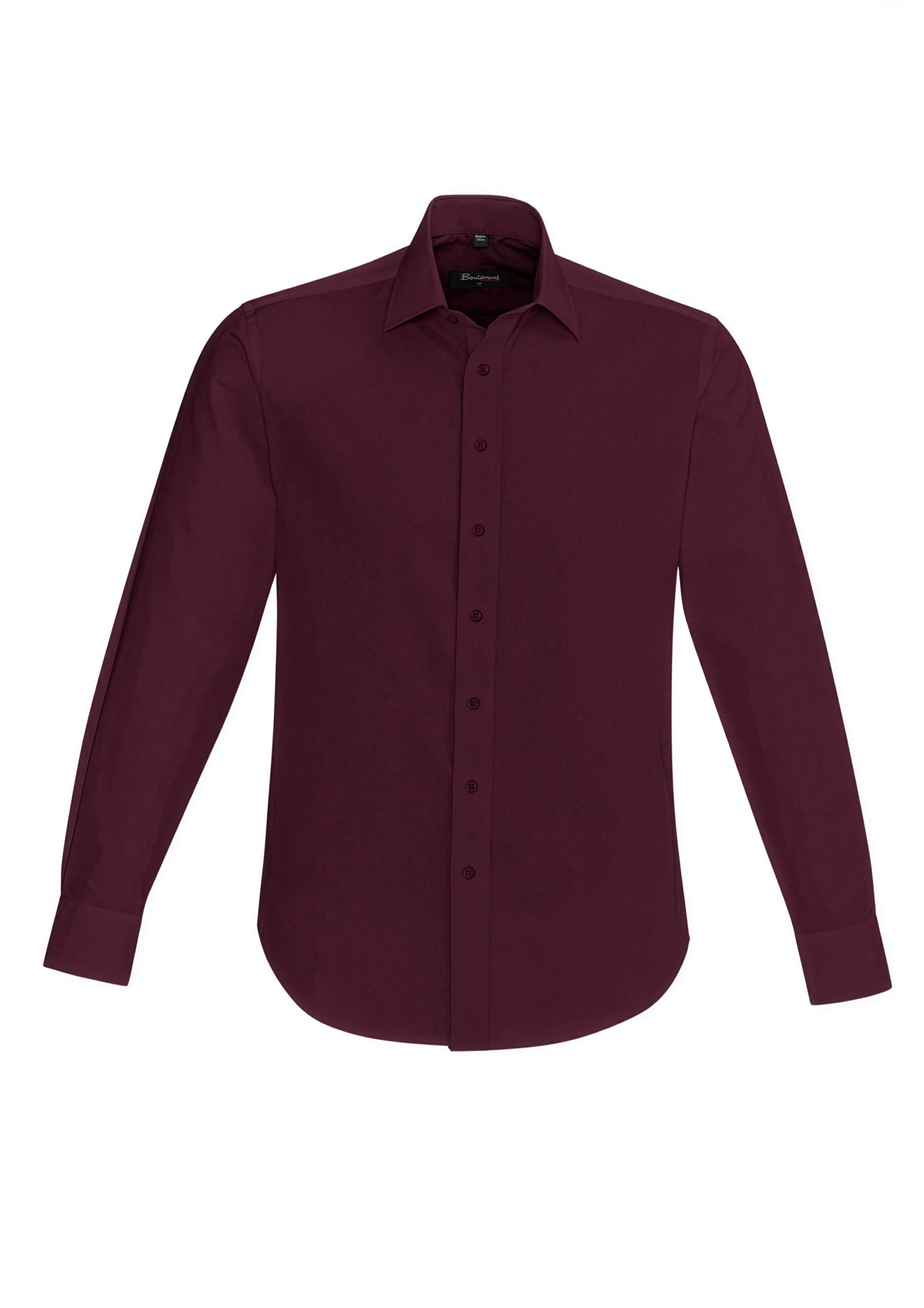 Mens Hudson Long Sleeve Shirt - Wine