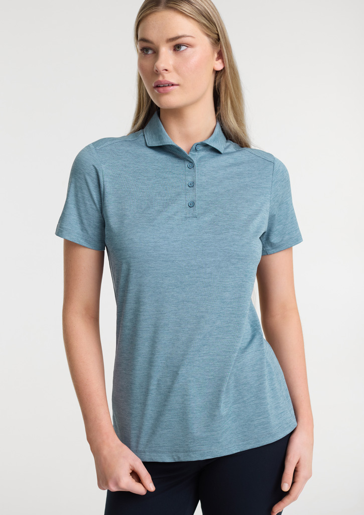 Womens Phoenix Short Sleeve Polo - Ocean Marle - Image 4