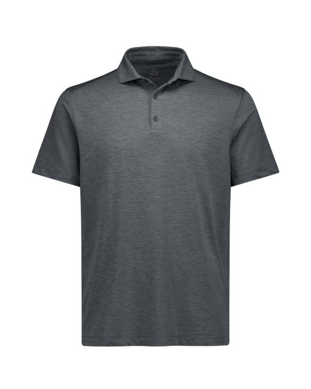 Mens Phoenix Short Sleeve Polo - Charcoal Marle