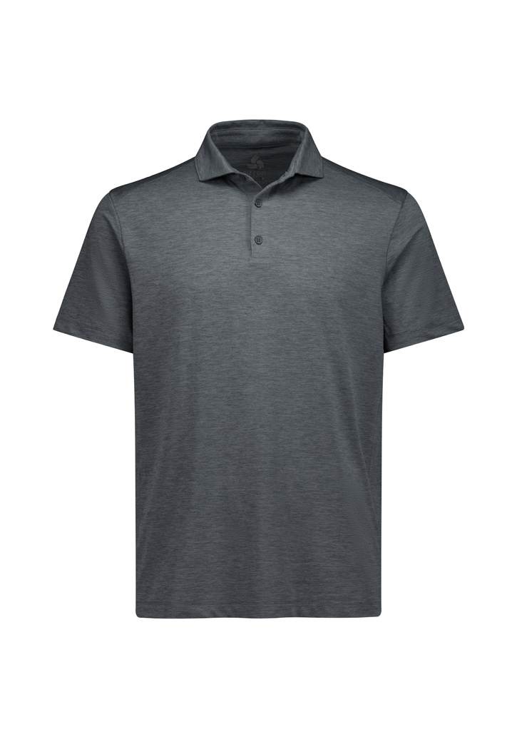 Mens Phoenix Short Sleeve Polo - Charcoal Marle