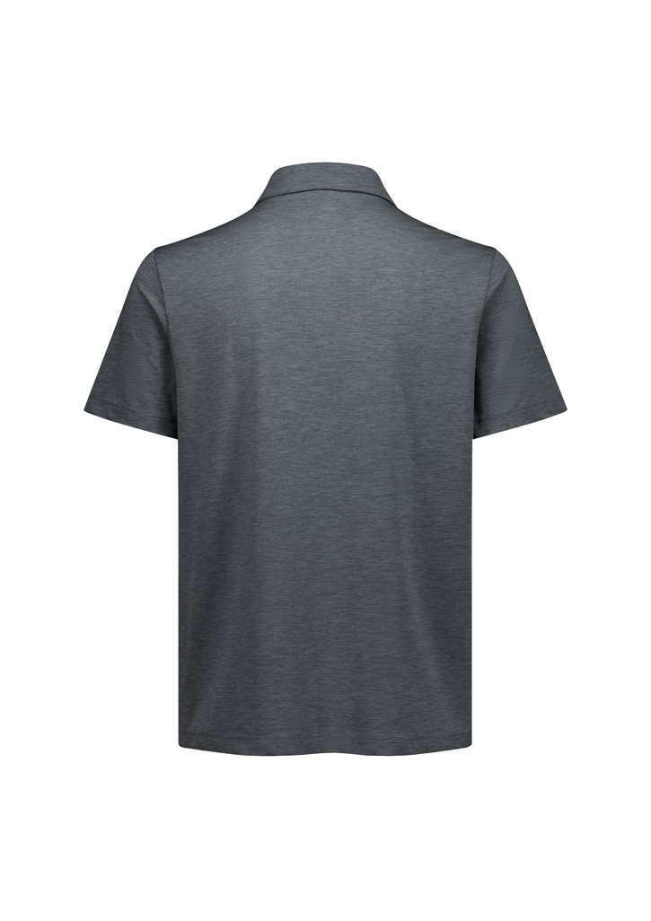 Mens Phoenix Short Sleeve Polo - Charcoal Marle - Image 2