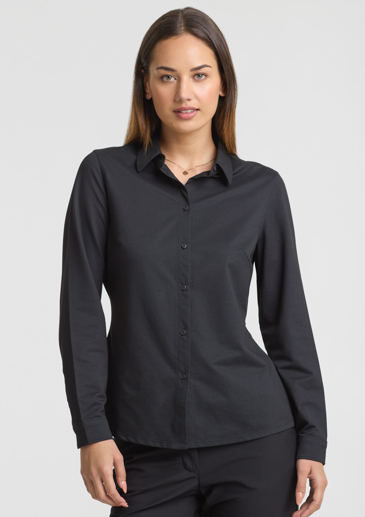 Womens Venture Long Sleeve Shirt - Black - Image 3
