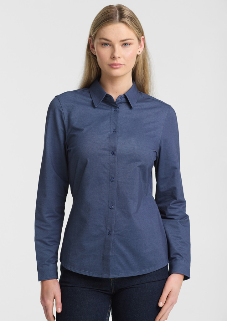 Womens Venture Long Sleeve Shirt - Navy - Image 3