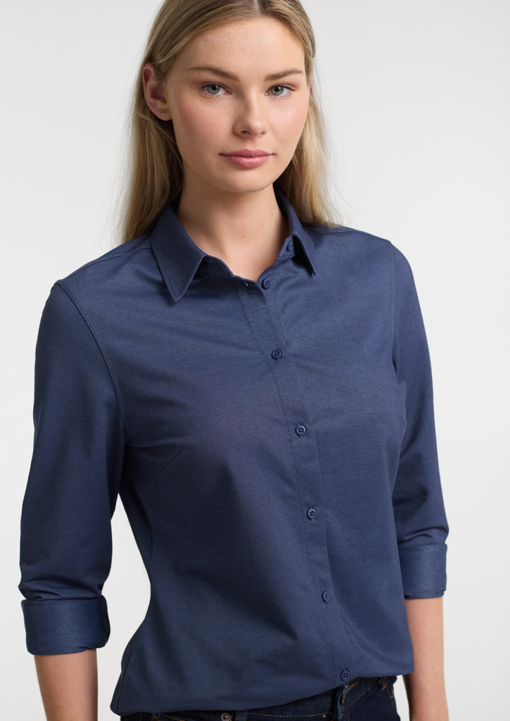 Womens Venture Long Sleeve Shirt - Navy - Image 4