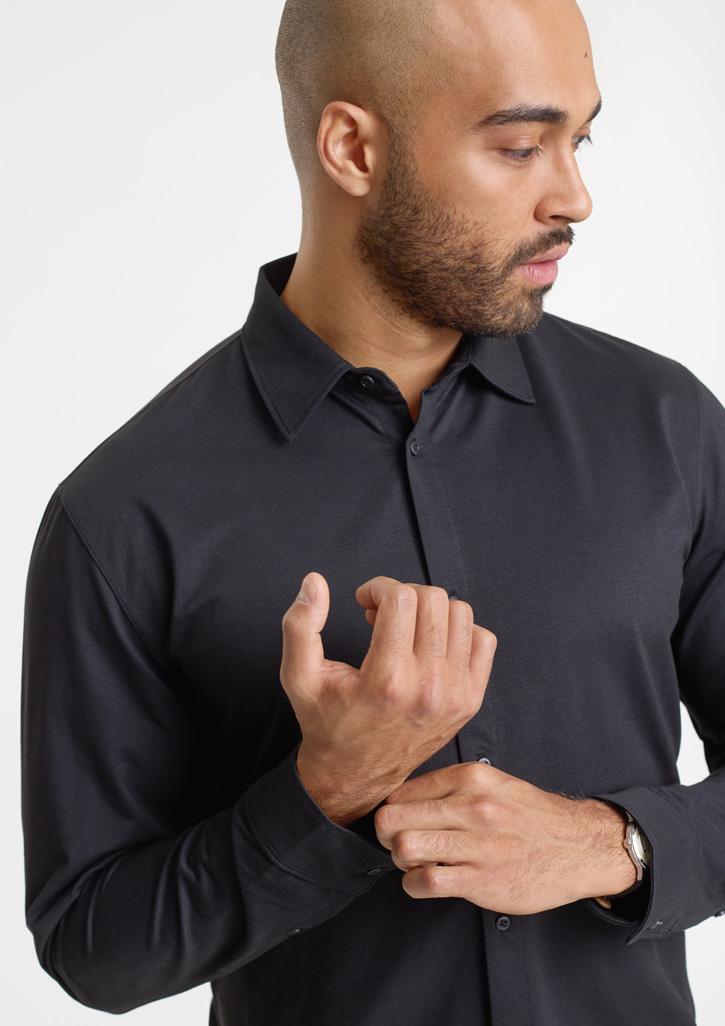 Mens Venture Long Sleeve Shirt - Black - Image 4