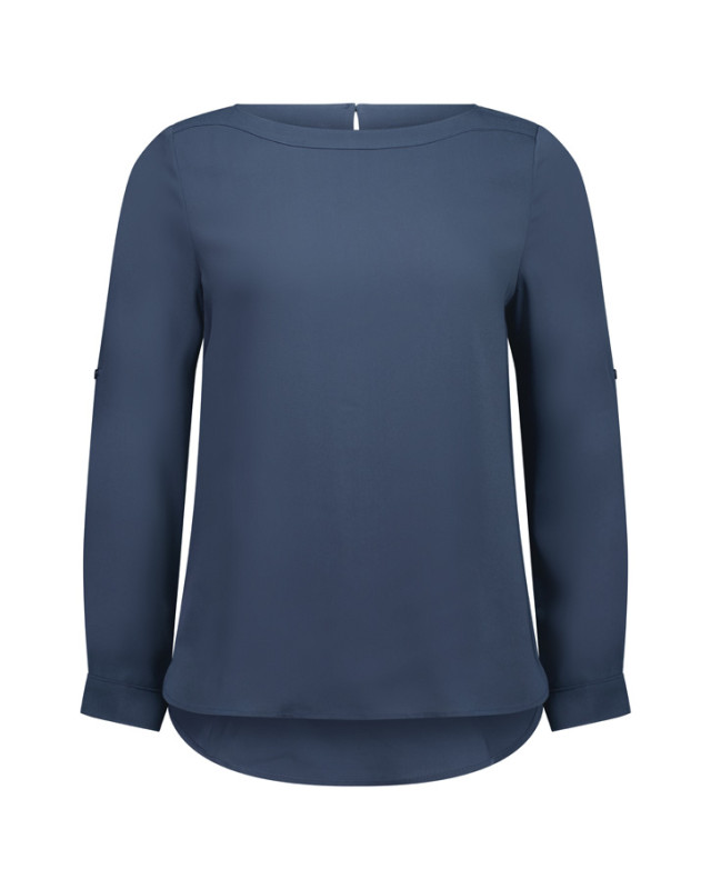 Womens Madison Boatneck Blouse - Storm Blue
